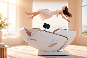 Zero Healthcare uR8 premium massage chair with Zero Gravity recline in a modern home setting